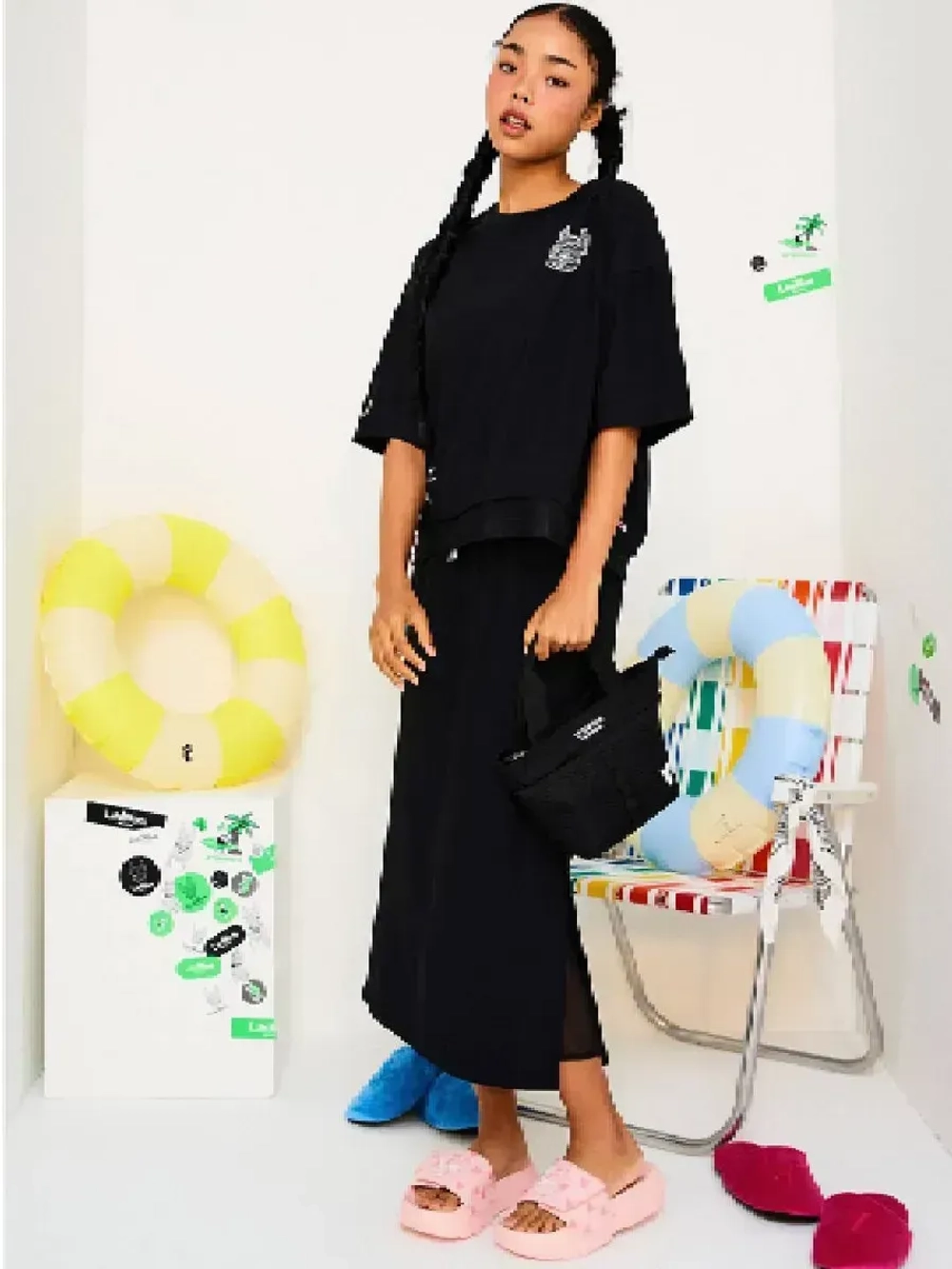 Шлепанцы на липучке spacerun (ladogram)