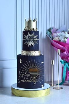 Торт на День Рождение двухъярусный