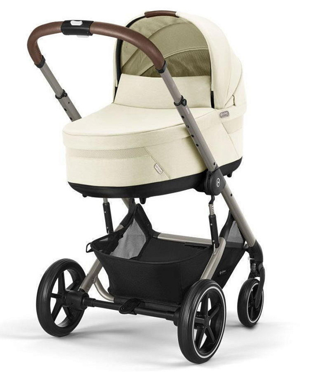Коляска Cybex Balios S Lux TPE complete Cloud T Sepia Black 3 в 1 Seashell Beige с дождевиками