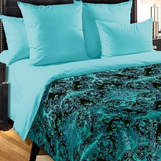 Двуспальный комплект постельного белья Калипсо поплин бизюзовый