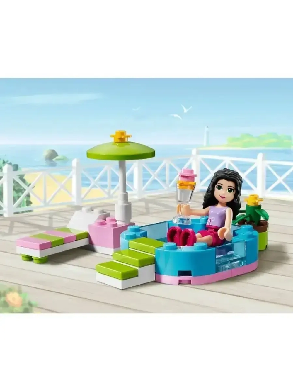 Конструктор Френдс Веселый бассейн Эммы 45 деталей 10124