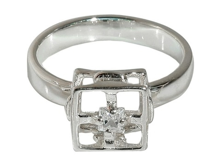 "Маджу"  кольцо  в серебряном покрытии из коллекции "Санскрит" от Jenavi