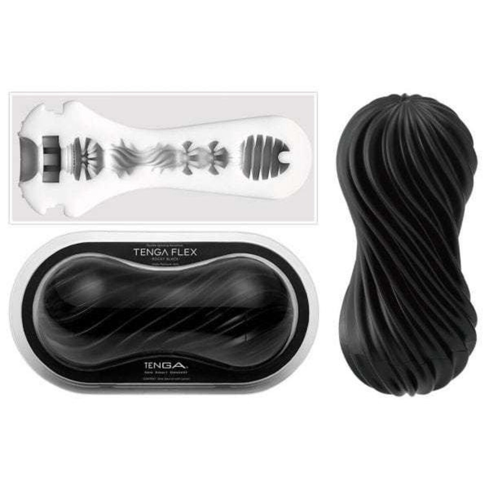 TENGA FLEX Мастурбатор Rocky Black