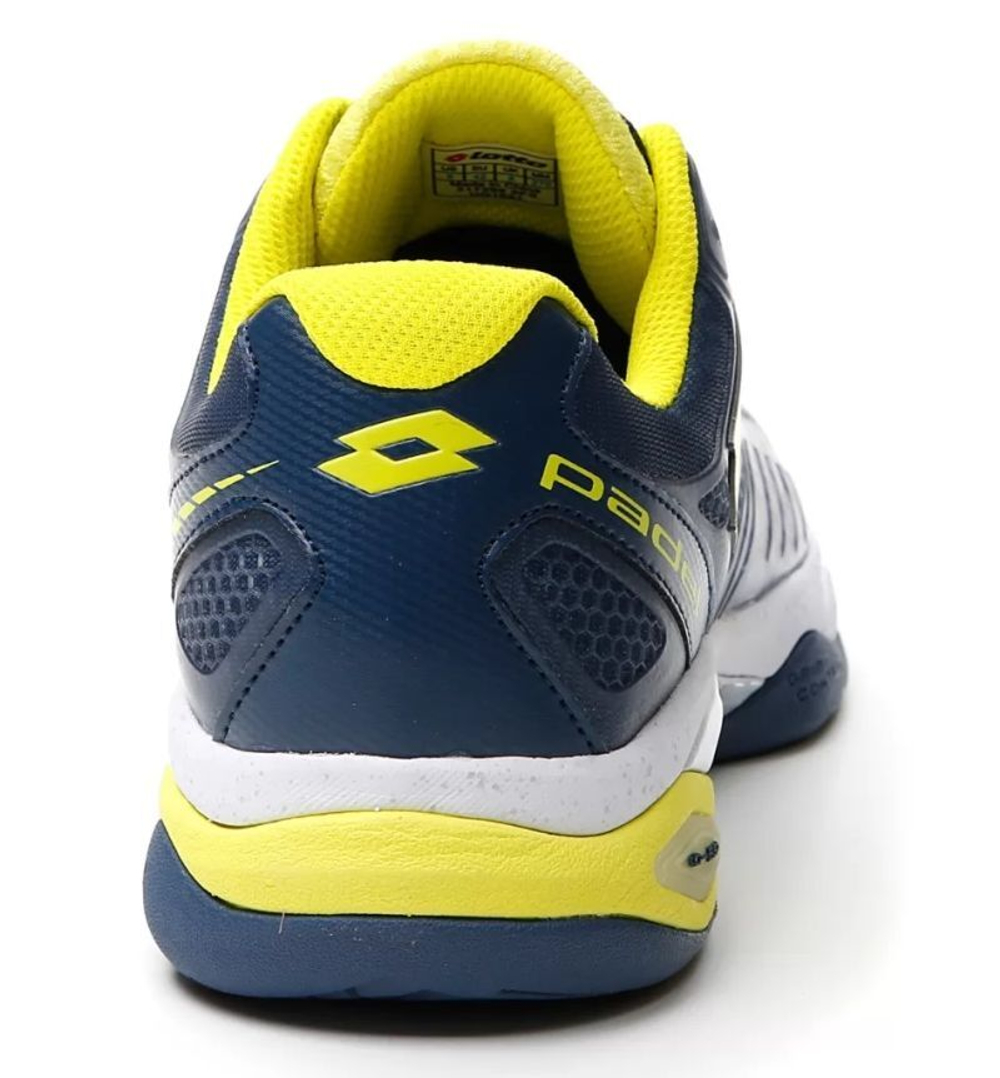 Мужские кроссовки для Падел Lotto Superrapida 200 III - all white/acid yellow/dark denim