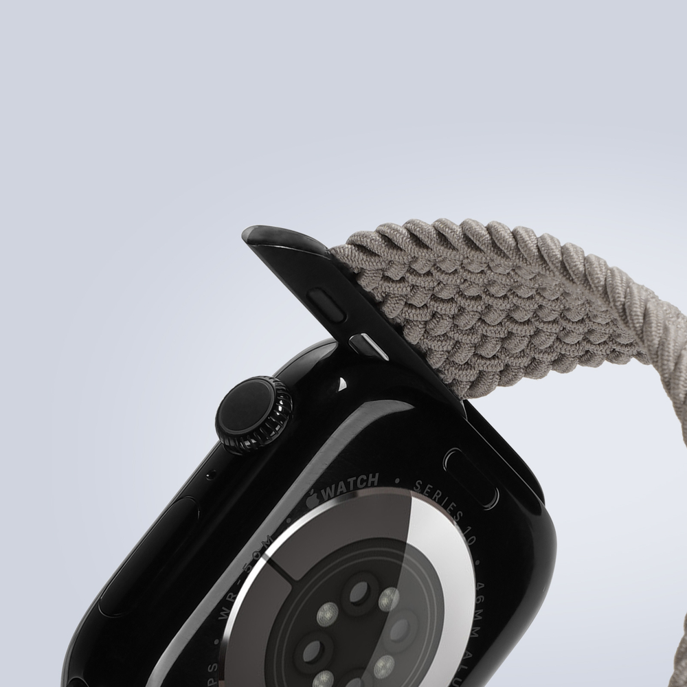 Эластичный ремешок темно-серого цвета (Clay) для смарт часов Apple Watch размером 42, 44, 45, 46, 49MM, серия Mixture Ultra Series от Dux Ducis