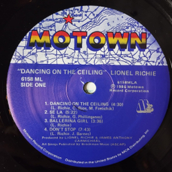 Винтажная виниловая пластинка LP Lionel Richie Dancing On The Ceiling (USA 1986) Deep River Woman
