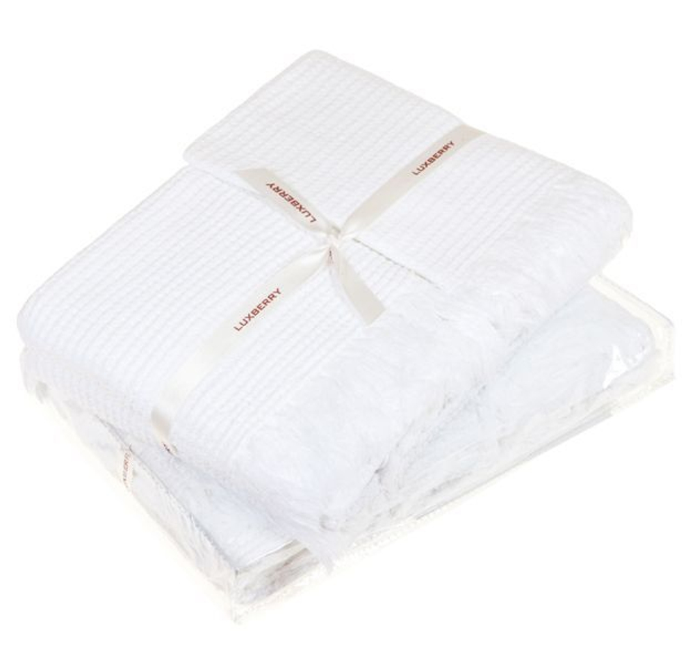 Набор полотенец 2 шт Luxberry Macaroni белые Португалия