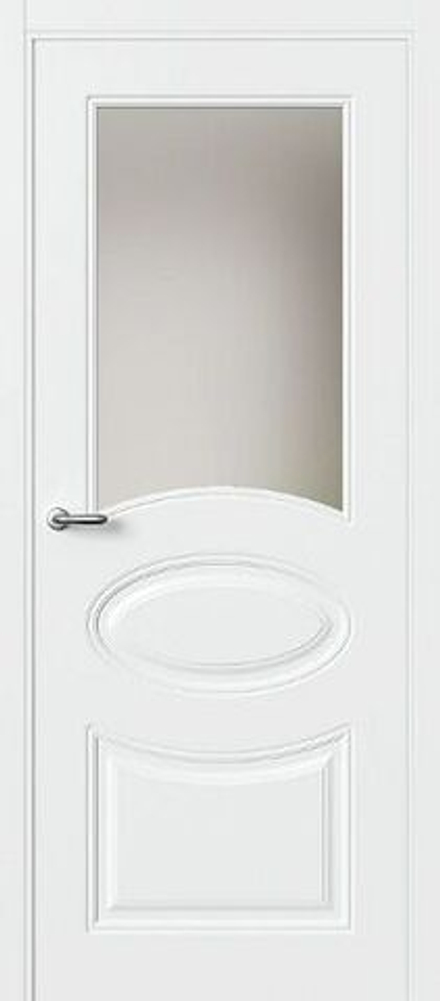 Межкомнатная дверь Фрамир Rimini 12 PO Сатинат Белоснежный