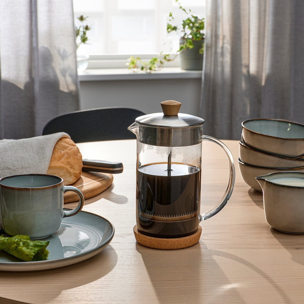 IKEA 365+ Кофеварка/чайник, прозрачное стекло/нержавеющая сталь, 1 л