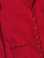 Кардиган школьный с карманами для девочки Next 979-315, Красный