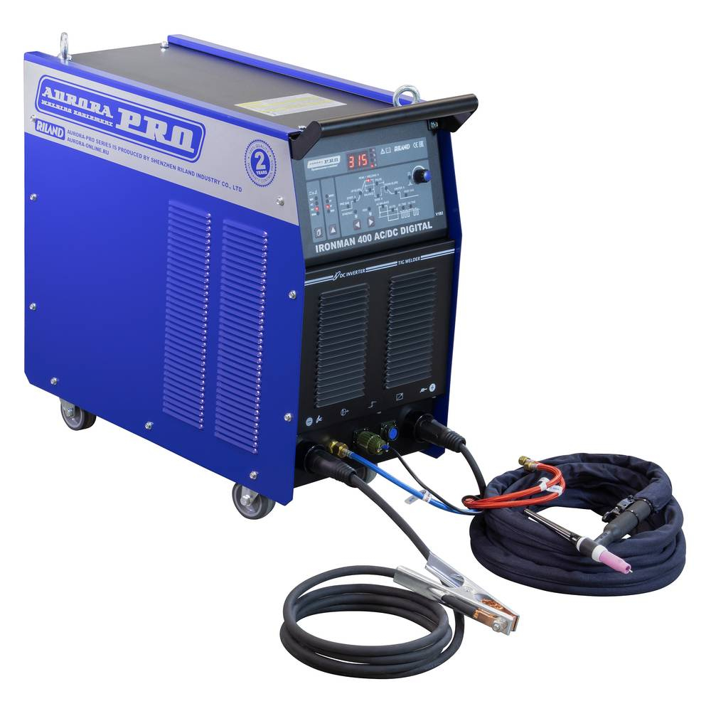 Индустриальный аппарат аргонодуговой сварки AuroraPRO IRONMAN 400 AC/DC DIGITAL (TIG+MMA) + аттестат НАКС 18837