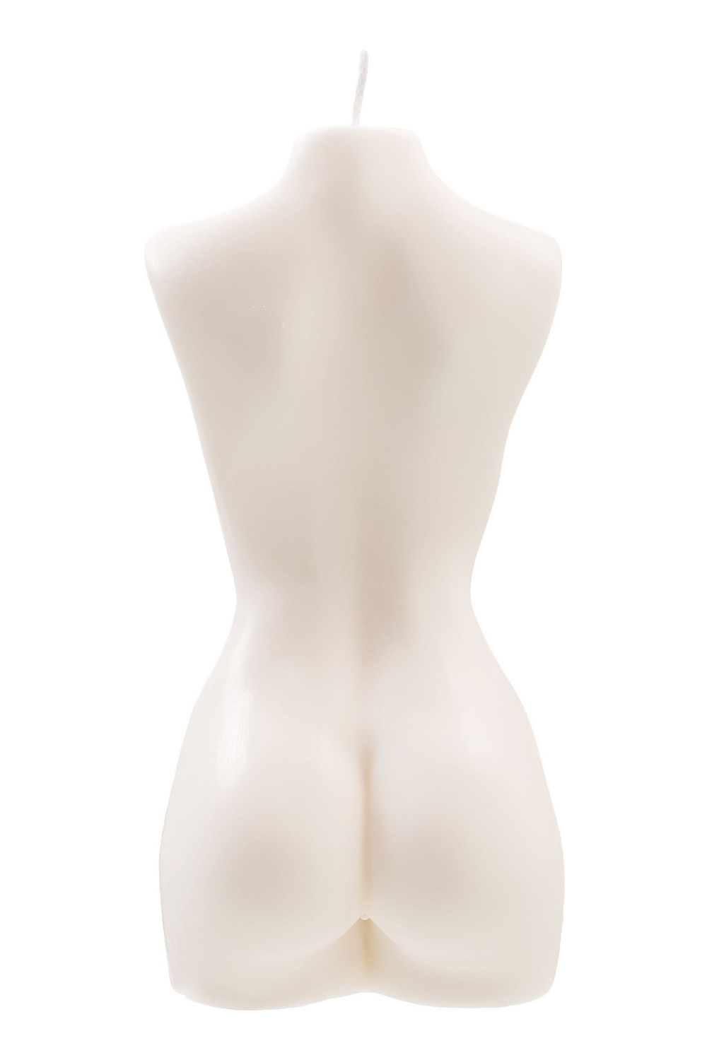 Белая интерьерная свеча в форме женского торса - 850 гр.