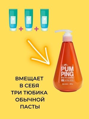 PERIOE Зубная паста отбеливающая Whitening Pumping Toothpaste 285 г