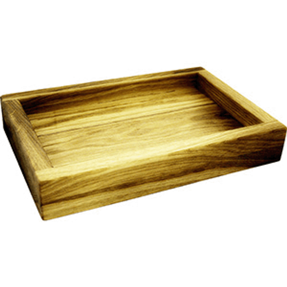 Ящик для подачи прямоугольный с бортом;светлый дуб;H=5,L=30,B=20см