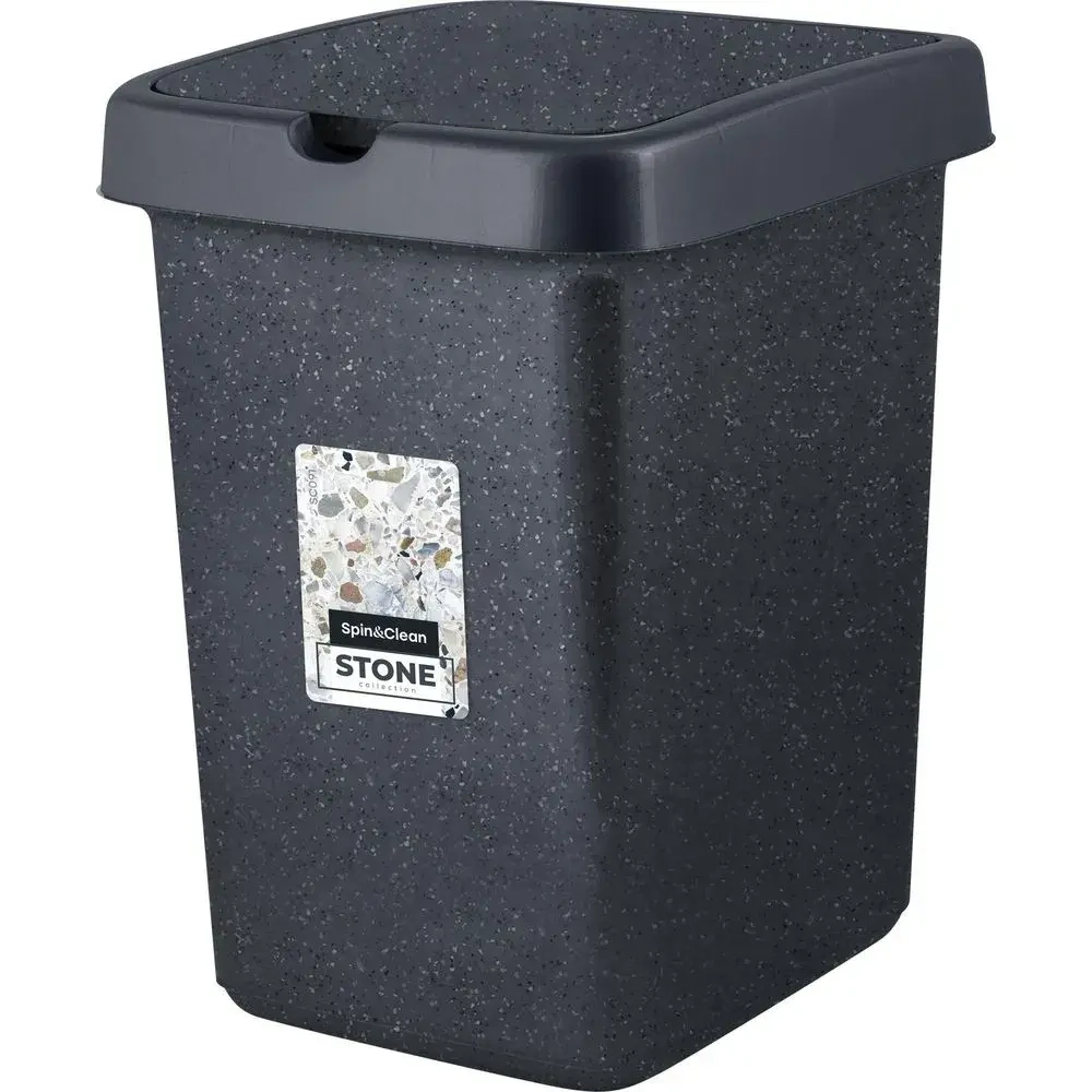 Контейнер для мусора Stone 25 л темный камень (комплект 4 шт)