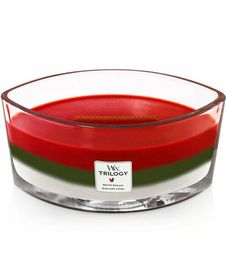 Зимняя гирлянда, ароматическая свеча эллипс, WoodWick