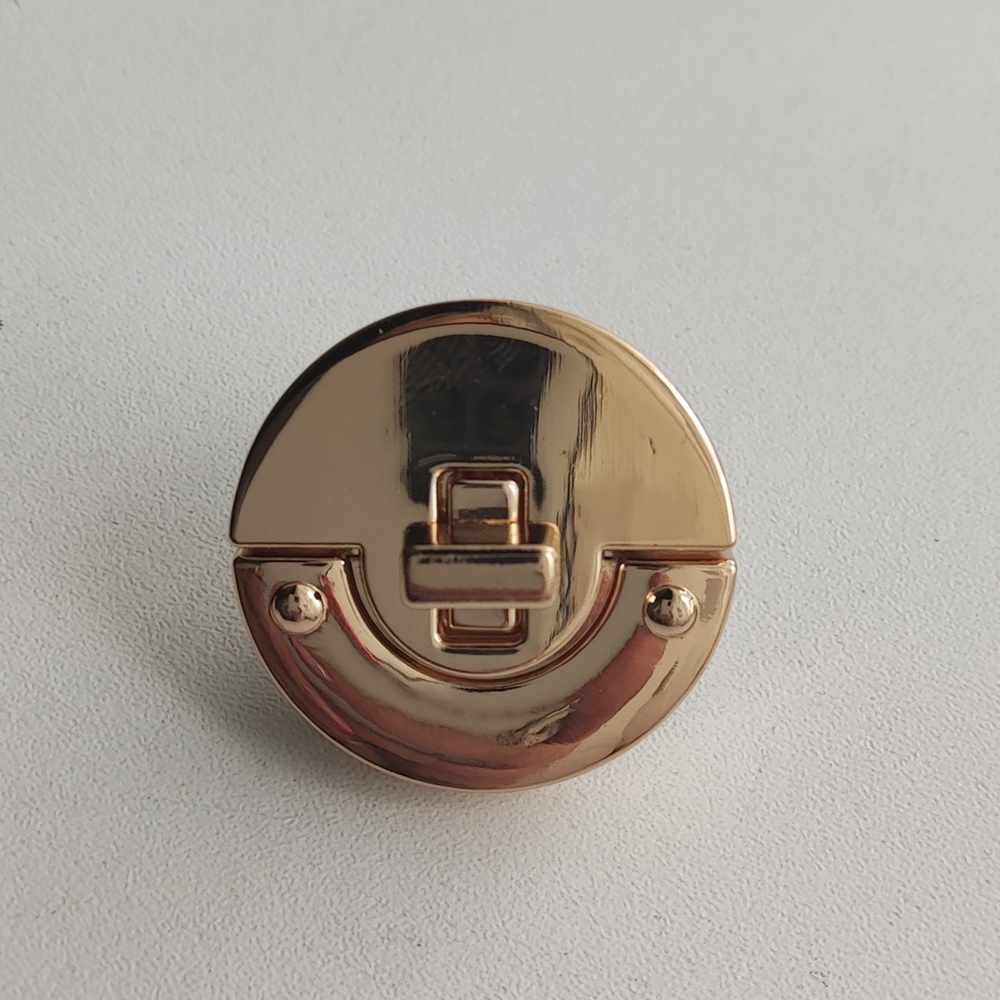 Замок вертушка на винтах Круг Золото