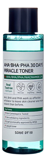 SOME BY MI Тонер для проблемной кожи лица AHA-BHA-PHA 30 Days Miracle Toner,30 мл
