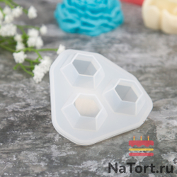 Силиконовый молд 3D «Алмазы» (2 штуки)