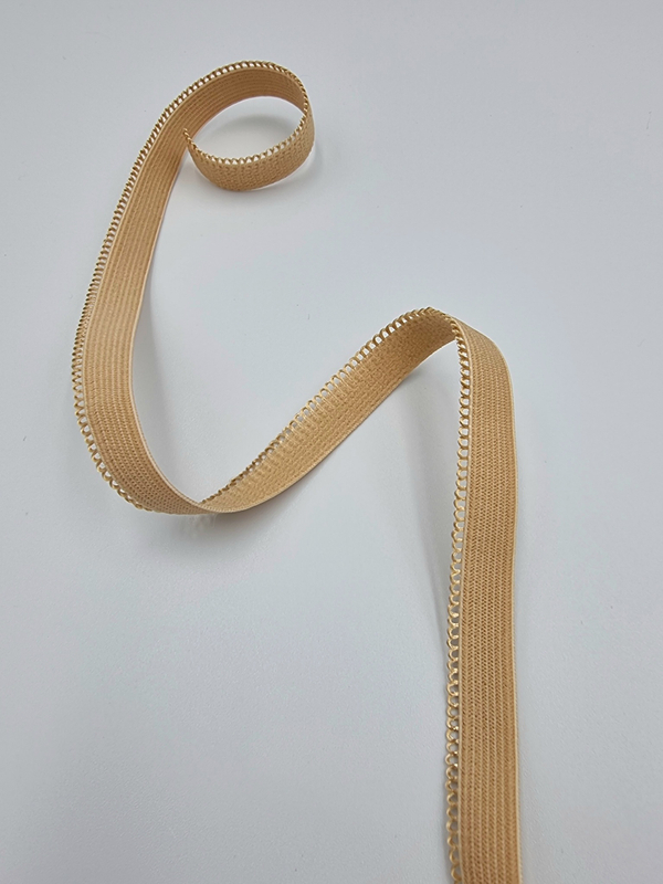 Ажурная тонкая резинка загар 10 мм (Pantone 15-1220 TPX)