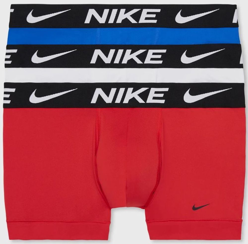 Мужские боксеры спортивные Nike Dri-Fit Essential Micro Trunk 3P - uni red/white/game royal