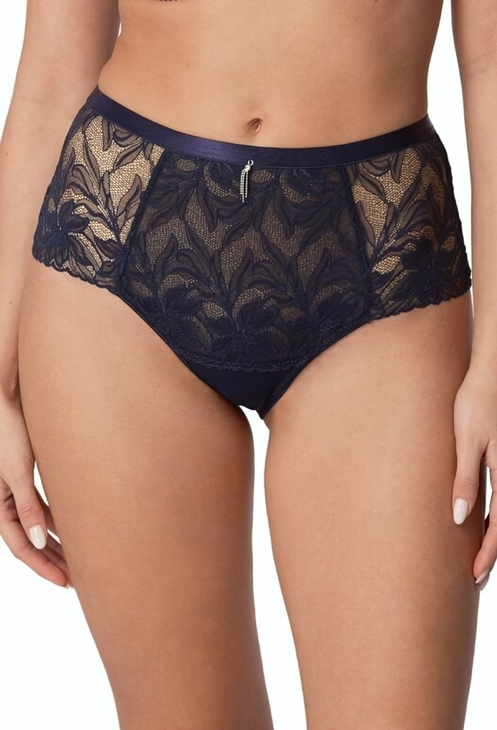 Трусики-слипы Simone с завышенной линией талии (Размер: XXL) (Цвет: темно-синий)