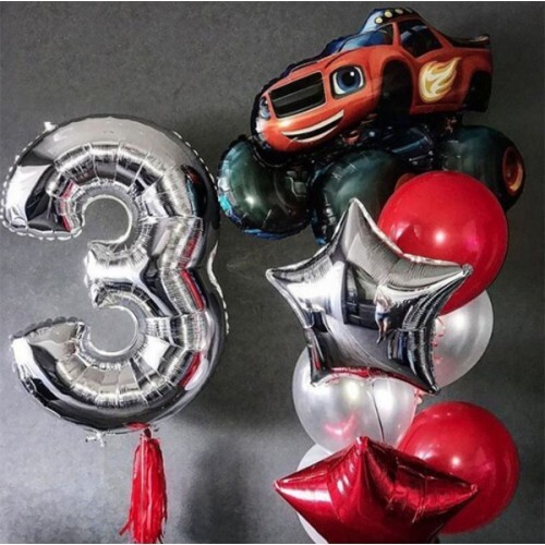 Букет шаров «Вспыш с Цифрой 3»