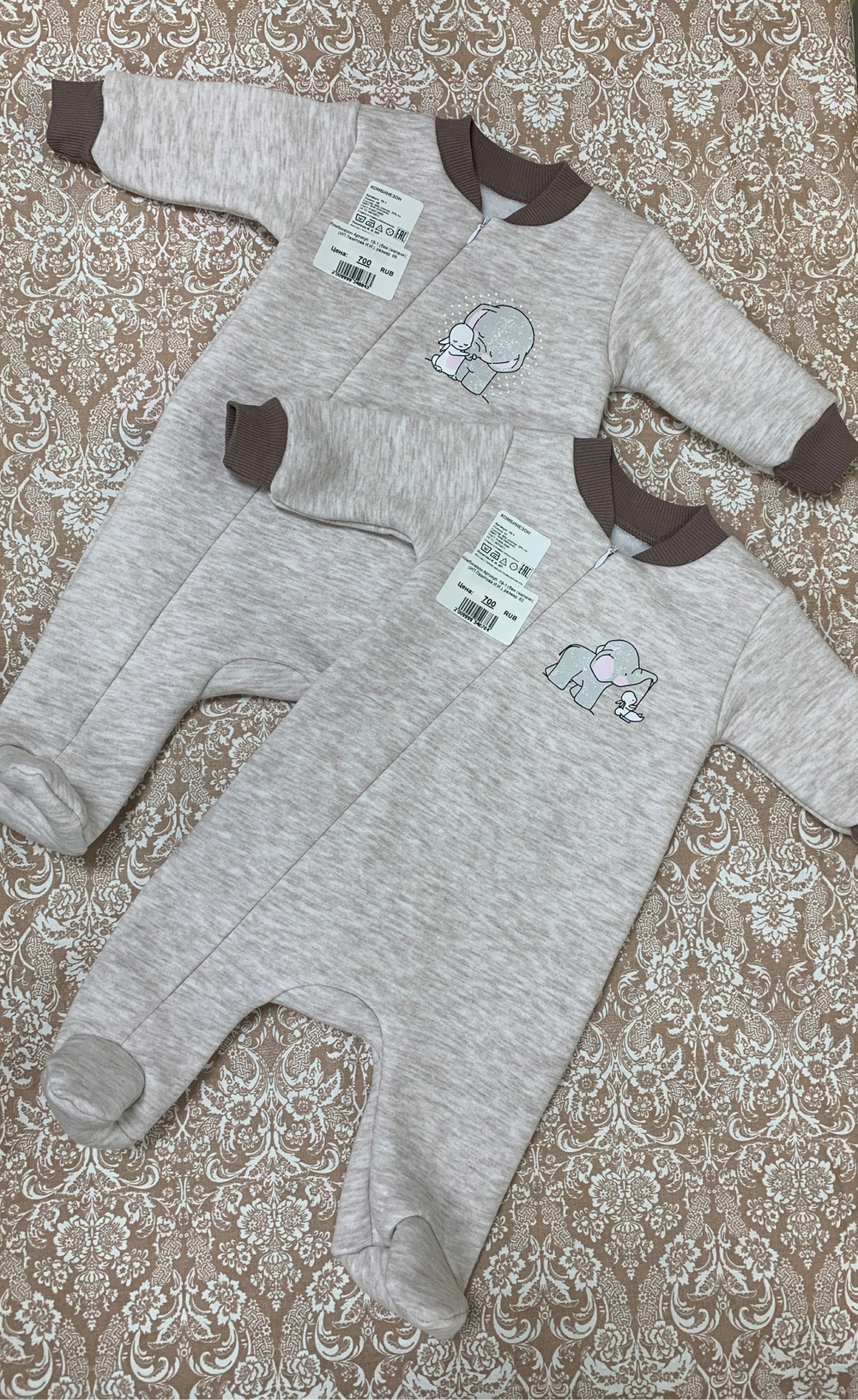 Комбинезон Артикул: 19-1 (беж (меланж)) (ИП Лахитова И.И.) (Размер: 80)