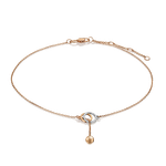 Браслет на ногу из комбинированного золота