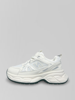 Кроссовки L601-7 комбинированные с серебристыми вставками