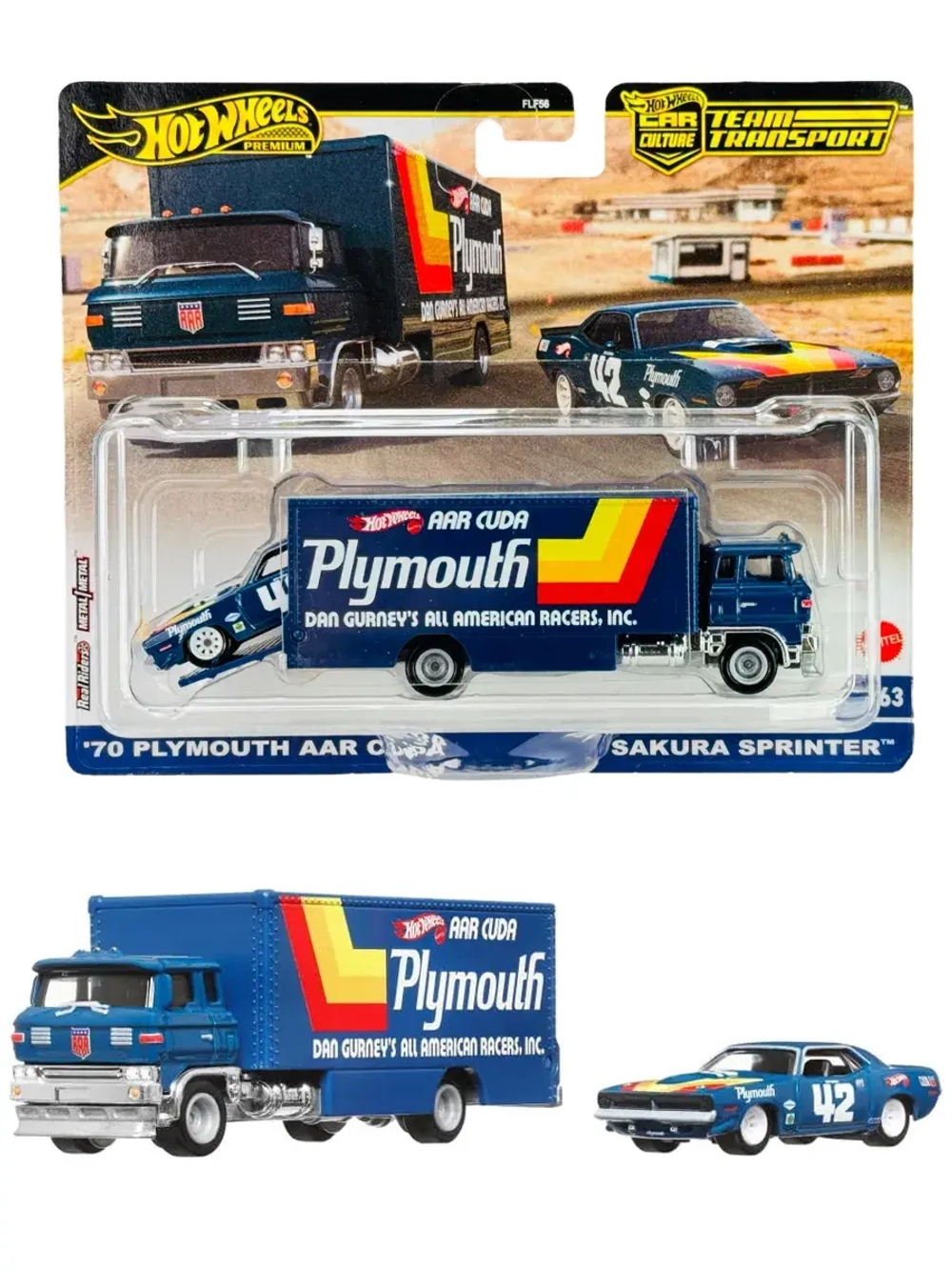 Набор Хот Вилс Премиум 70 Plymouth и Sakura FLF56 HRV38
