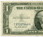 Банкнота США 1 доллар (серебряный сертификат) 1935E T 57107249 H. VF+