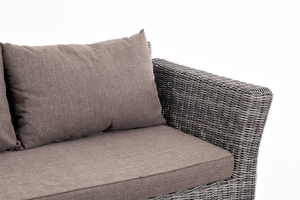 "Капучино Cингл" лаунж-зона из искусственного ротанга, цвет графит