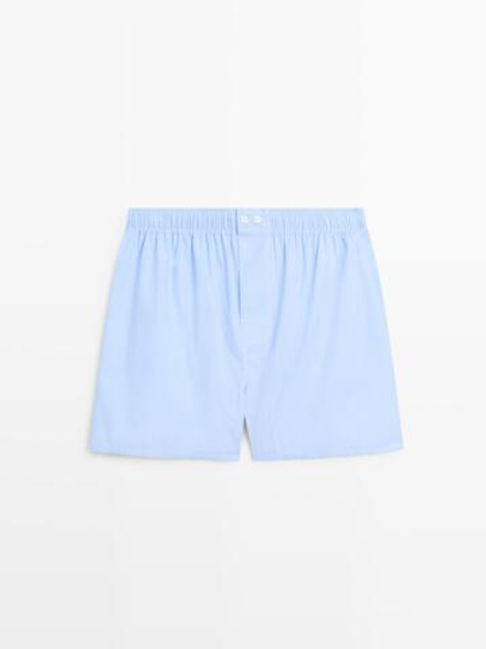 Massimo Dutti Боксеры в полоску, небесно-голубой