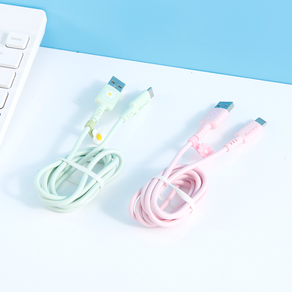 Кабель Type-C USB &quot;Flowers Sugar&quot;