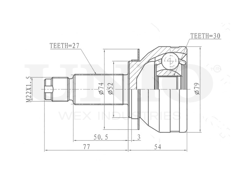 ШРУС внешний UNIO CVJ-20046