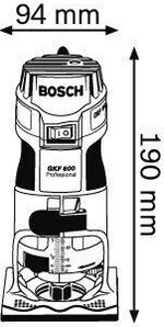 Фрезер сетевой BOSCH GKF 600 060160A100 Кейс