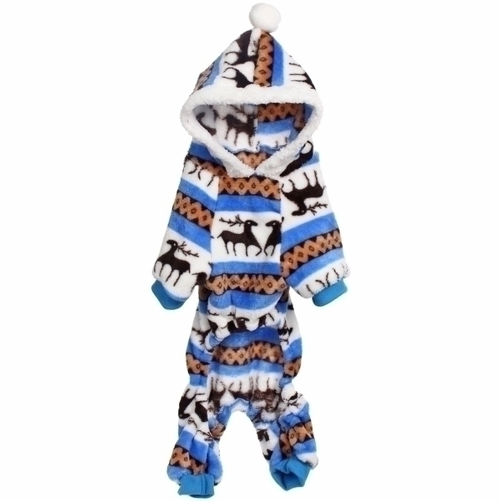 Комбинезон зимний для мелких и средних пород собак «МОДНЫЙ БРО», цвет голубой, р XL