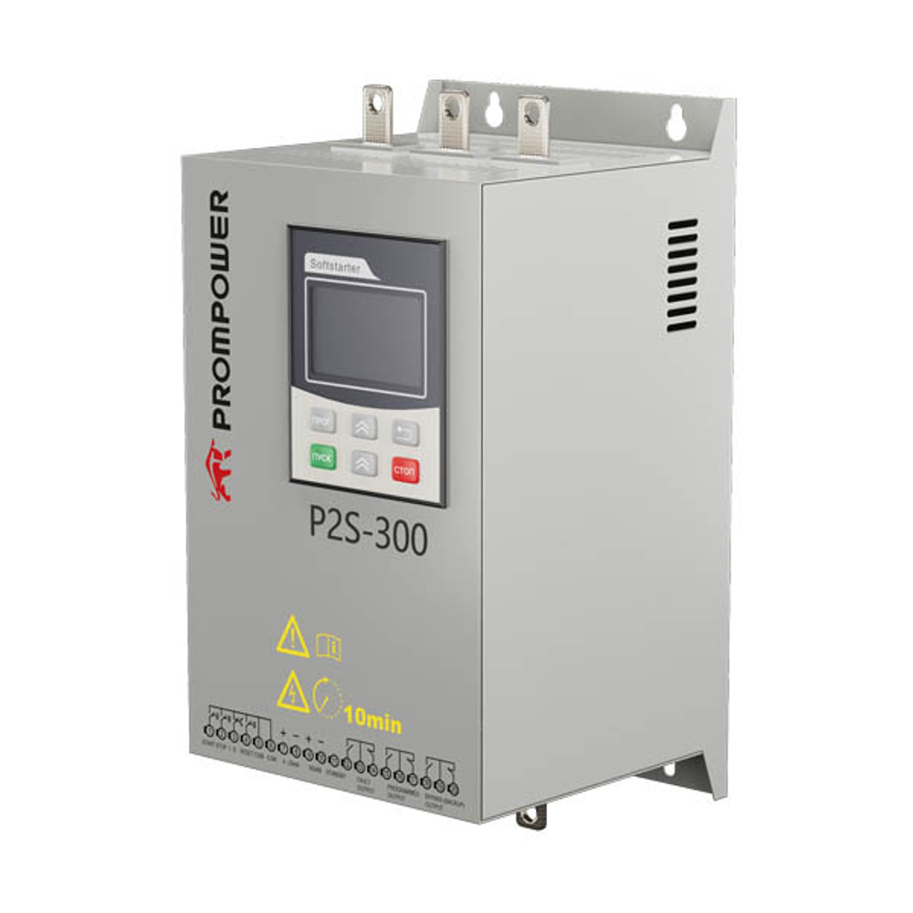 Устройство плавного пуска Prompower P2S-300-4-45-B, напряжение 380 В, мощность 45 кВт, 90 А