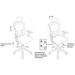 Кресло руководителя Helmi HL-E31 "Ergo", рег. подгол. и пояс. упор, мех. кач. "Люкс", ткань черная