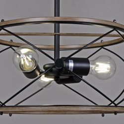 Подвесная люстра ILLUMICO WOOD IL1008-3P-05 BK WOOD