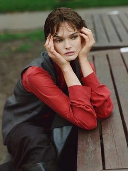 Massimo Dutti Рубашка из 100% шелка с пуговицами, темно-розовый