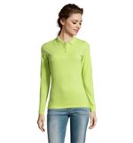 Рубашка поло с длинным рукавом Perfect, женская. Зелёный  L