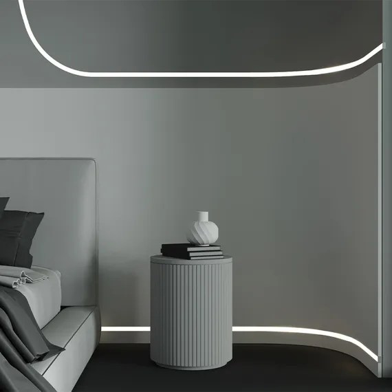 Алюминиевый профиль встраиваемый с боковым изгибом ALM-6214SB-S-2M Led Strip 636003