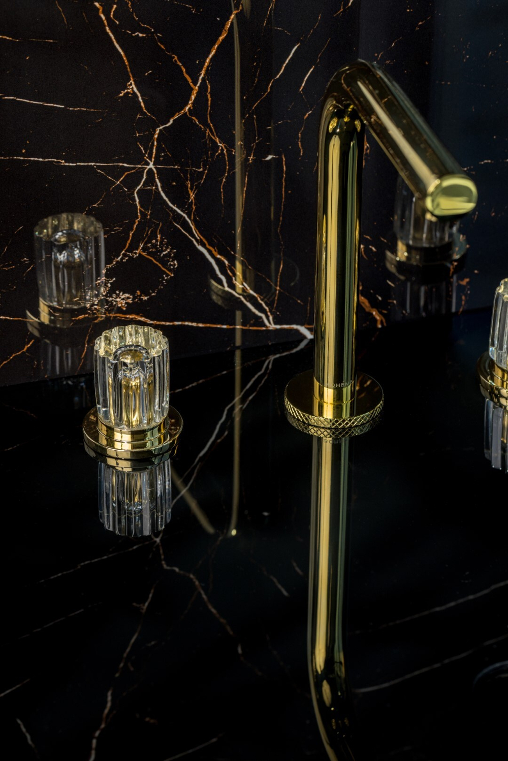Boheme Смеситель на столешницу ELEGANTE на 3 отв. GOLD