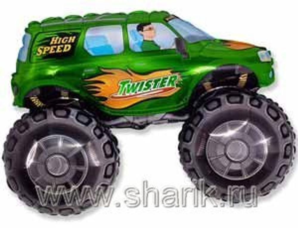 Шар фольга "Джип зеленый" 96 х 56 см