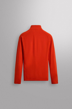 ZARA КОМПРЕССИОННАЯ ФУТБОЛКА ДЛЯ КАТАНИЯ НА ЛЫЖАХ С ВОРОТНИКОМ НА МОЛНИИ, НАСЫЩЕННЫЙ КРАСНЫЙ