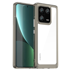 Чехол защитный c серыми рамками для Xiaomi 13 Pro, мягкий отклик кнопок