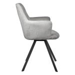 Стул Bradex Home Grant серый шенил на поворотном механизме