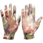 Перчатки нейлоновые «Фантазия-Хаки» с ПВХ покрытием полуоблитые 8 р-р б/блистера
